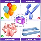 FLSEPAMB Electric Balloon Pump Dual Nozzle 2 Modes Portable Purple Accessories view 6