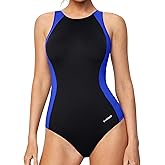 Ewedoos Athletic Swimsuit for Women Adjustable Strap One Piece Swimsuit Racerback Bathing Suit for Women Tummy Control