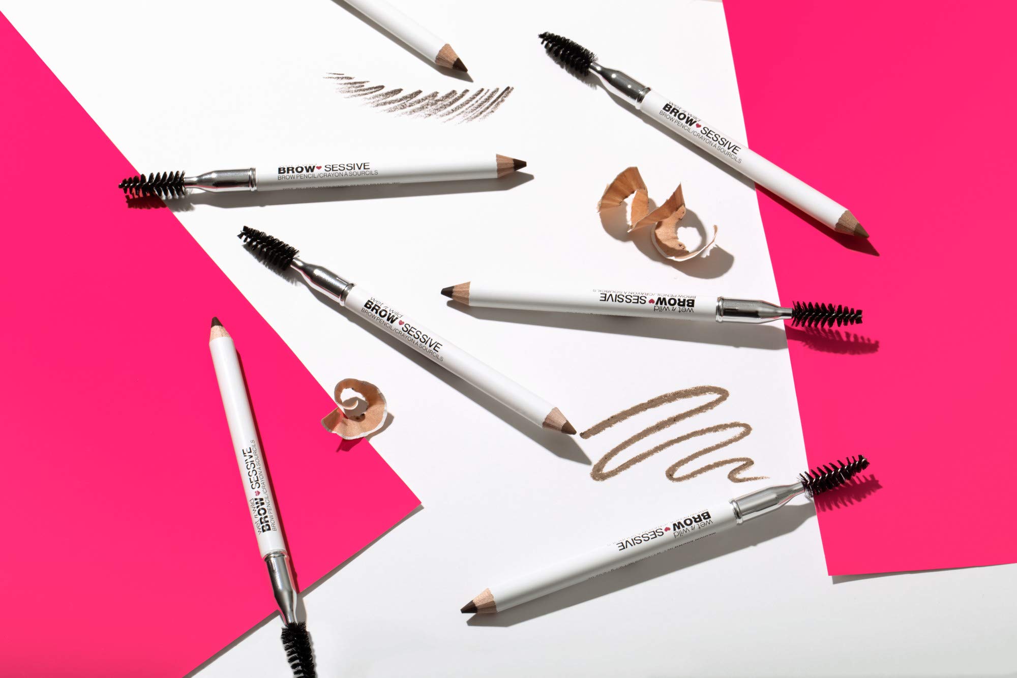 wet n wild Brow-Sessive Brow Pencil, Ultra-Precise Dual Ended Spoolie Brush for Perfect Buildable Blendable Shaping, Natural Lasting Shades for Every Brow, Cruelty-Free & Vegan- Medium Brown(Packaged)