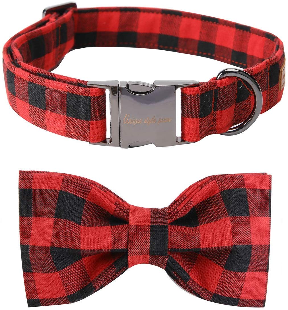 Unique Style Paws Dog Collar Bow Tie Collar Adjustable Collars or Dog Leads for Dogs and Cats Small Medium Large