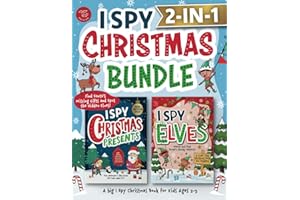 I Spy 2-in-1 Christmas Bundle: Find Santa’s Missing Gifts and Spot the Hidden Elves! A Big I Spy Christmas Book for Kids Ages 2-5 (I Spy Books for Toddlers)