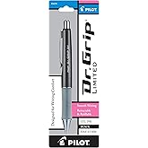 PILOT Dr. Grip Limited Gel Pen, Fine Point, Black Ink, Single Pen | Ergonomic comfort, gel ink pen, retractable, refillable, single pen, black ink, fine point