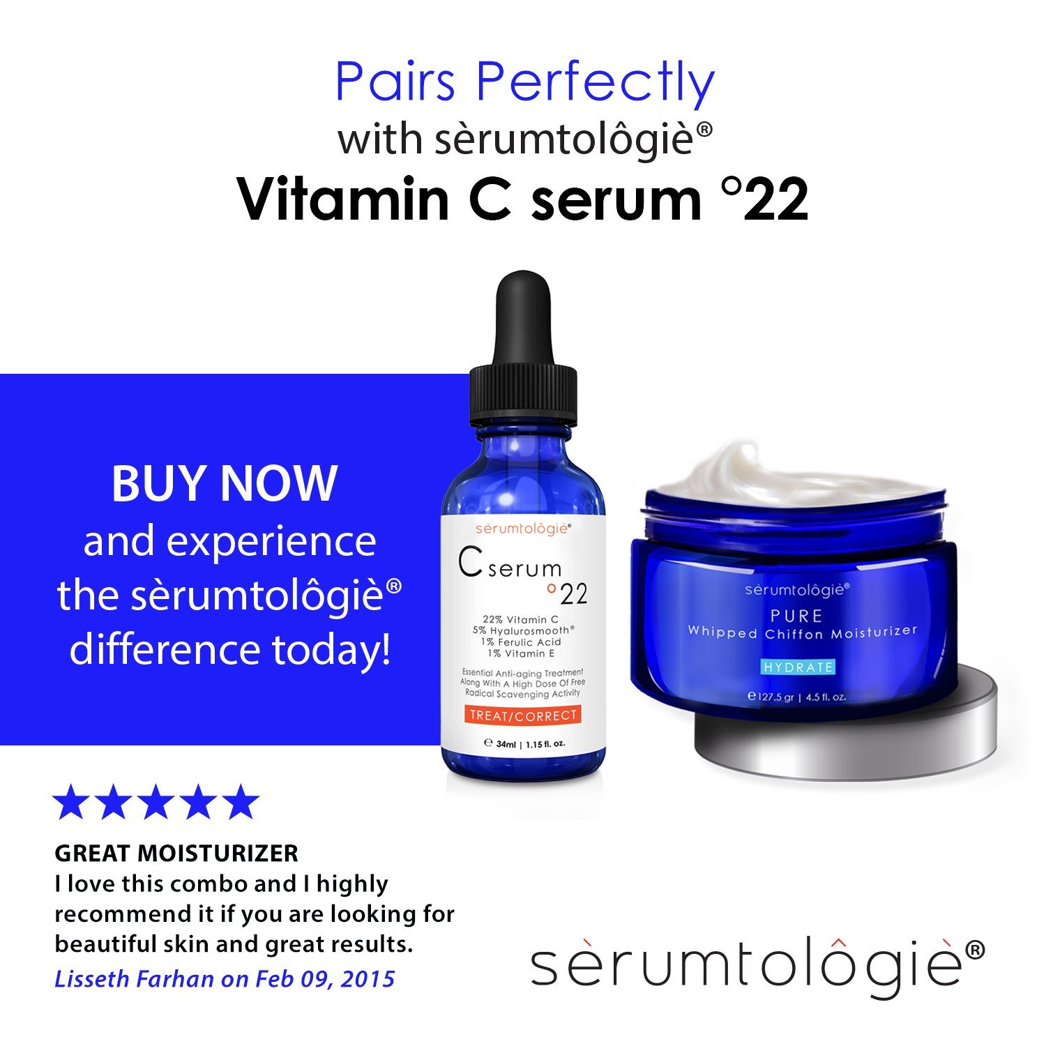 Vitamin C serum 22 by serumtologie® Anti Aging Moisturizer 1.15 oz new !!! eBay