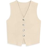 LILLUSORY Sweater Vest Women Dressy Button Up Sweater Tank Tops 2026 Knit Work Business Casual Outfits