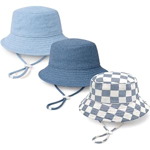 Baby Sun Hat Infant Toddler Summer Cotton Yarn Bucket Hat for Boys Girls