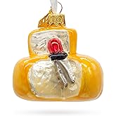 Cheese Head Mini Glass Christmas Ornament