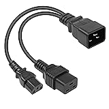 SinLoon IEC 320 C20 to C13+C19 Power Cord,C20 Male