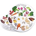 Viynran 10'' Portion Control Plate for Balanced Eating - Healthy Nutrition Plate for Adults and Teens - Melamine Dividers, Weight Loss, Diabetes Plate (4 Pack)