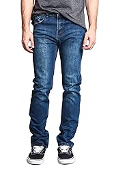VICTORIOUS Men's Skinny Slim Fit Stretch Raw Denim