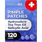 PatchRx Pimple Patches Salicylic Acid (120 Pack), Salicylic Acid Pimple Patches - Zit Patch and Pimple Stickers - Dots for Pi