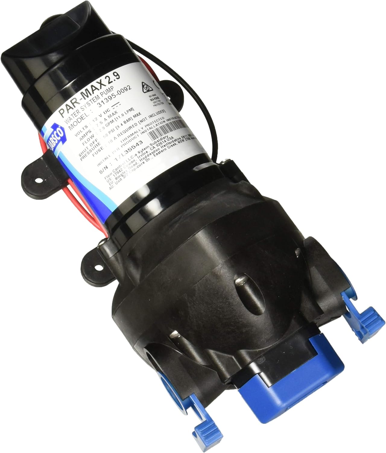 Jabsco 31395 – 0094 Marine Parmax 2.9 Sistema de Agua Bomba (2.9-gpm, 50-PSI, 24 voltios)
