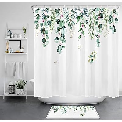 Buy Spring Green Leaves Botanical Shower Curtain For Bathroom Watercolor Floral Plant Eucalyptus Shower Curtain 69x72 Inch Waterproof Polyester Fabric Curtain With 12 Hooks Online In Turkey B08zs1r189