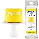Satin Ice Fondant for Cake Decorating, Yellow (4.4 Ounce)