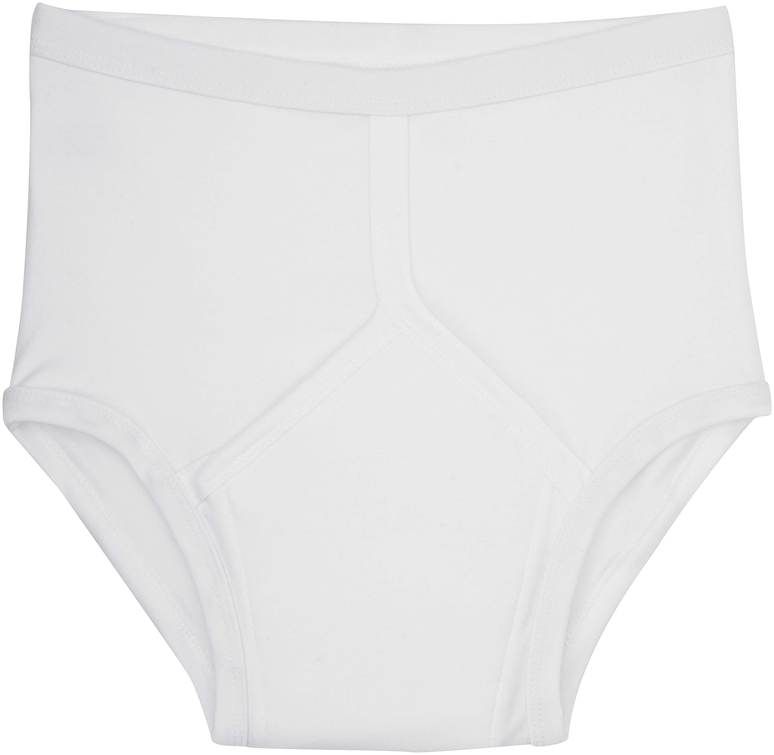 P&S Healthcare White Mens Traditional Y-Front Incontinence Brief , Small (30 to 32 Inch) , Fly Opening , Absorbancy of 200 mls , Waterproof Lining , Use with Removable Pads , Machine Washable , 100% Cotton