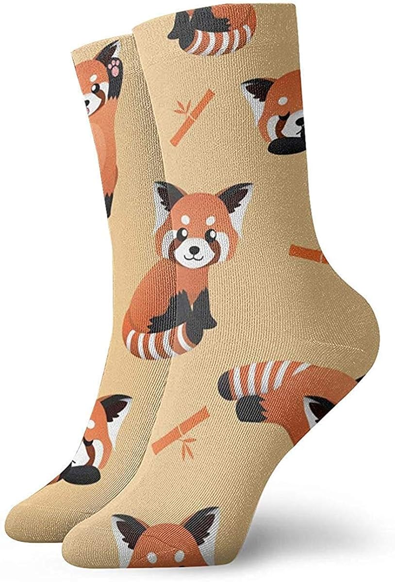 Cute Red Panda Unisex Casual Socks Comfortable Crazy Socks Novelty