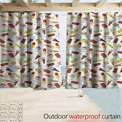Amazon Com Xxans Curtains For Bedroom Vintage Ice Cream