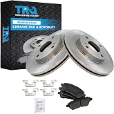 TRQ Front Brake Pad and Rotor Set Ceramic Vented Rotors | for 2011-2019 Ford Fiesta 1.6L L4 Ceramic