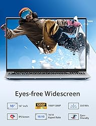BIGASUO 16 Inch Laptop Computer with 16GB RAM, 1TB