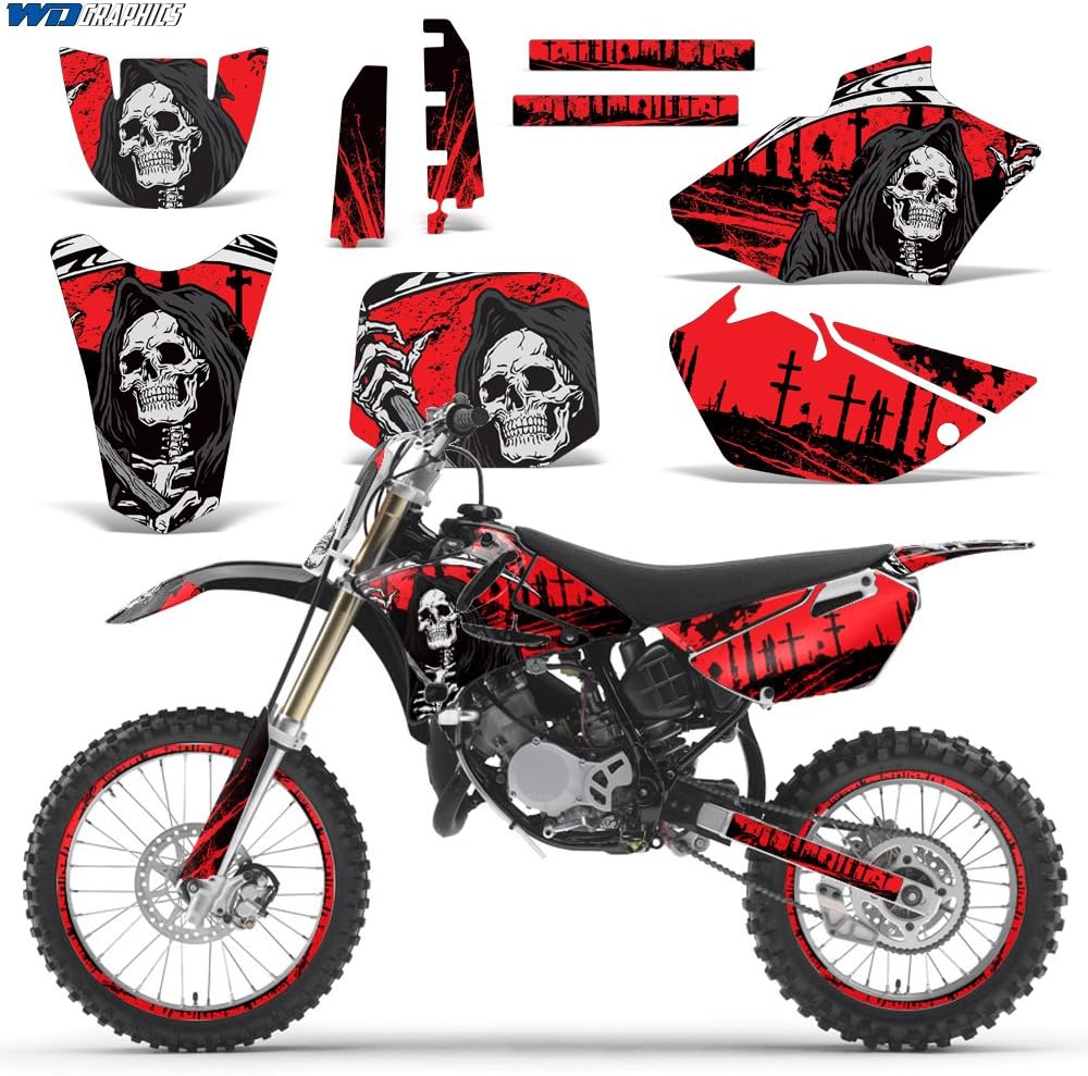 BLACK Plastic Fender Kit For Dirt Bike Yamaha YZ85 YZ 85 2002 2003 2004