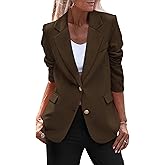 PRETTYGARDEN Women's Spring Fall Business Casual Blazers Long Sleeve Notch Lapel Trendy Work Office Blazer Jackets Outerwear