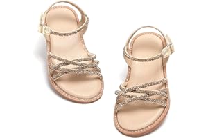 PHIRAMIN Toddler Flower Girl Sandals - Girl Summer Dress Shoes Toddler Little Kid Wedding Party