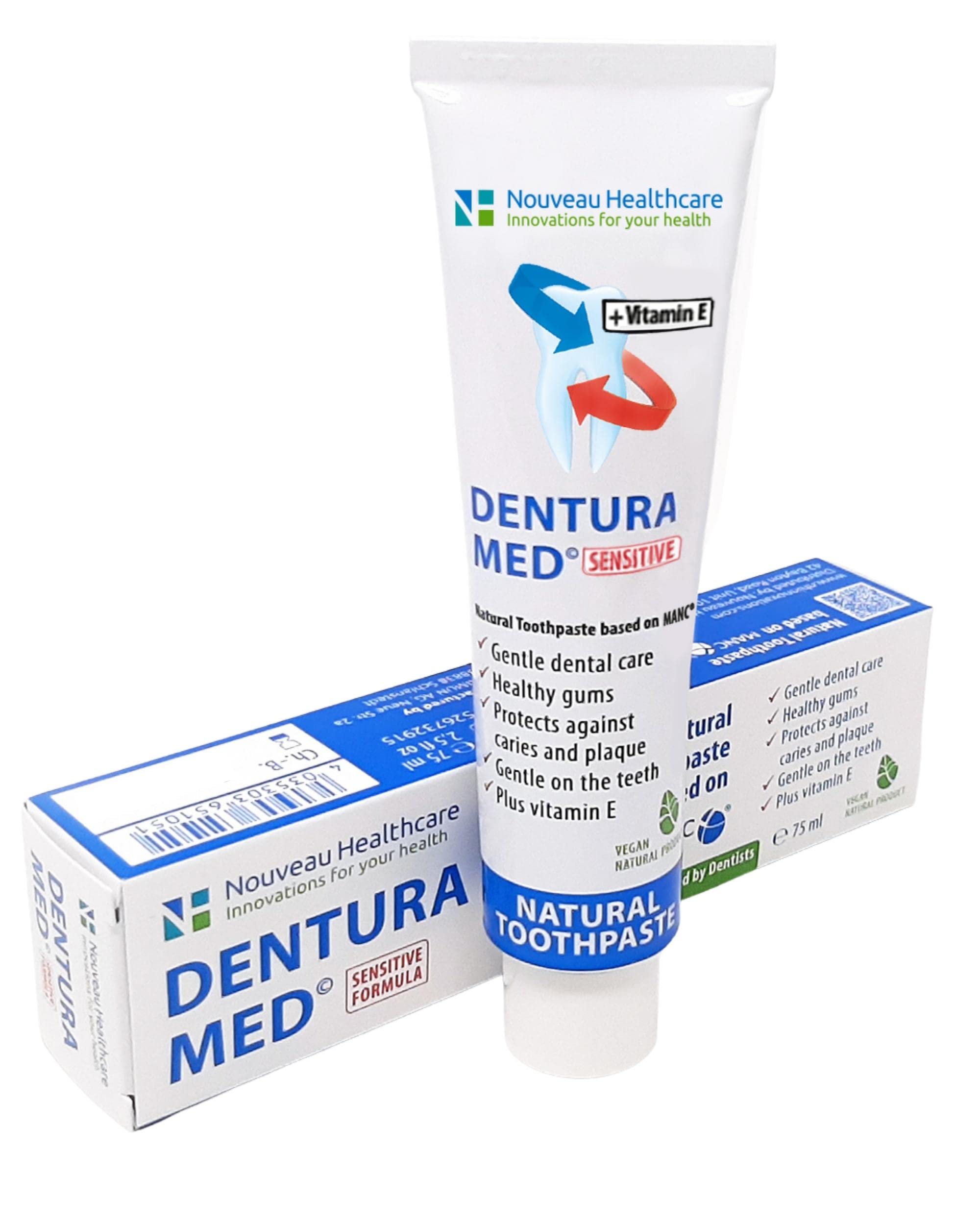 Dentura Med Zeolite Toothpaste | Natural Fluoride Free Toothpaste | Repairs Gums | Reduces Sensitive Teeth | Reverses Halitosis | Reduces Plaque Build Up | Fights Caries