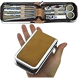 Nail Clippers for Manicure & Pedicure Stainless Steel Toenail Clippers Sharp Sturdy Manicure Set of 7Pcs,Include Nail File,Cuticle Remover,and Nail Cutter,Manicure kit with Luxurious Travel Case