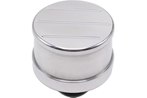 Polished Aluminum Valve Cover Breather Cap Push-In 1" Neck Ball Milled Chevy Ford