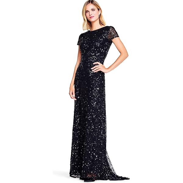 Amazon.com: Tadashi Shoji Women's ONE Shldr L/S LACE Gown