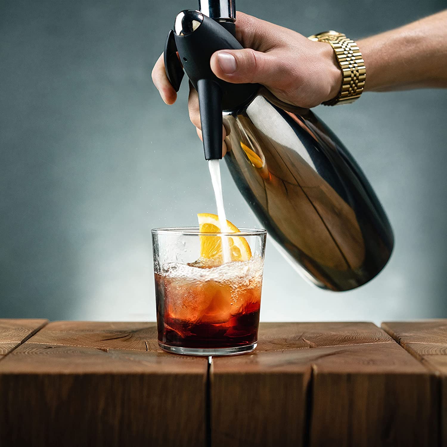 MrFizz Leland Co2 Cartridges Soda Chargers, 8 Gram Seltzer Food Grade Cartridge Compatible with 1 Liter Soda Siphons like iSi Liss and Mosa, with Soda Can Holder, 50 Cartridges