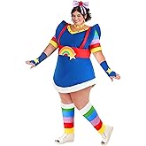 Adult Plus Size Rainbow Brite Costume Women's Rainbow Brite