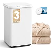Manastin Heated Towel Warmers for Bathroom, Fragrance Disc Holder, White | Fits Three 40"&times;70" Oversized Towels, 4-Timer, 360&deg; Even Heating, Auto Shut-Off, ETL&amp;FCC, Child Lock, Bottom Cord Storage