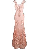 Dresstells Long Lace Mermaid Prom Dress with Appliques