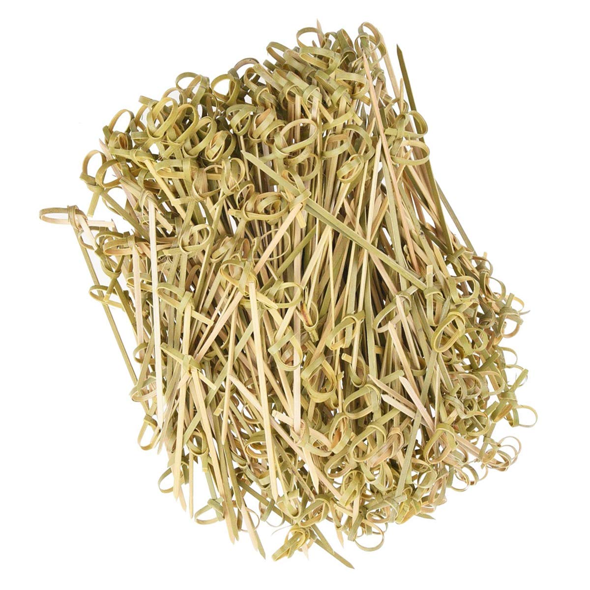 Photo 1 of DC-BEAUTIFUL 200 Pack Natural Bamboo Knot Skewers, 6 Inch Bamboo Twisted End Cocktail Picks, Appetizer Picks for Party Snacks Club Sandwiches Finger Food Barbecue Must (6.0”)