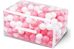 Hovenlay 100 Ball Pit Balls for Kids, Plastic Balls for Ball Pit, Play Balls for Toddlers Babies, Ideal for Ball Pit, Kiddies Pool, Indoor Playpen