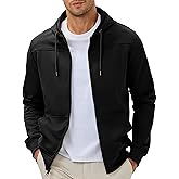 JMIERR Men Hoodie Zip Up Casual Drawstring Hooded Jacket with Pockets Workout Hiking Sweatshirt