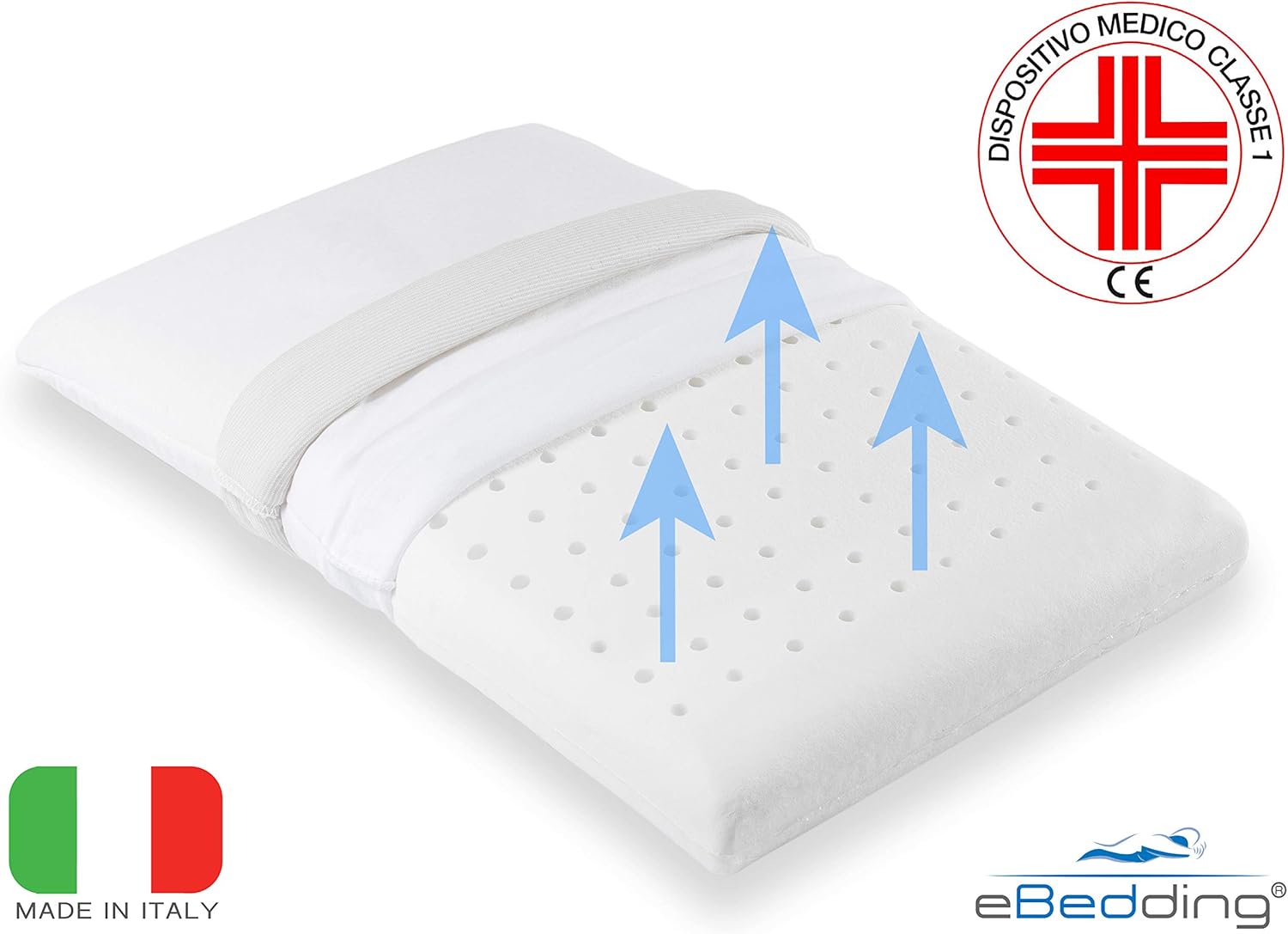 cuscino in lattice a cuneo per dormire