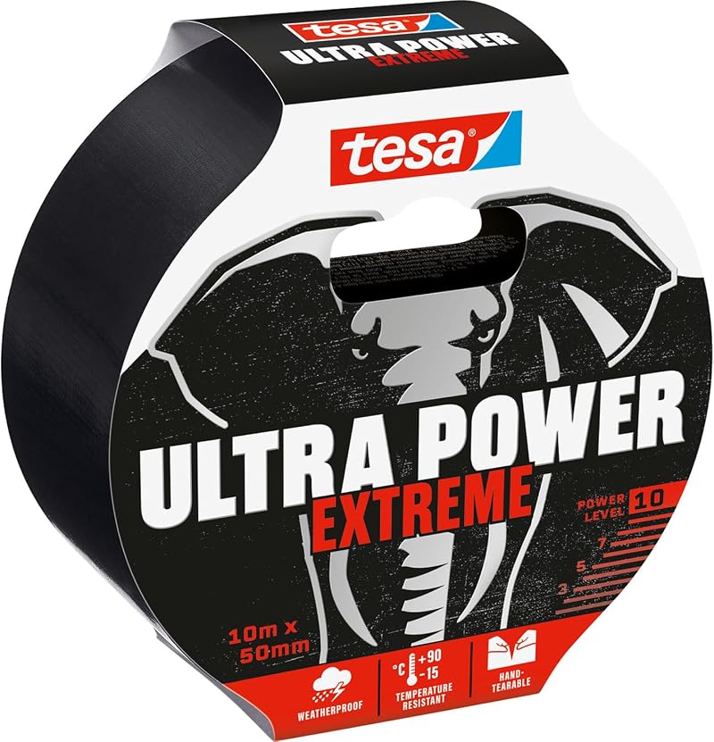 tesa Ultra Power Extreme Super Duct Tape 10 m x 50 mm Weatherproof