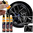Quick & Easy Gloss Black Rim Scratch Repair Pen for Car Wheels Universal Touch Up Paint to Fix Scratches, black wheel touch u