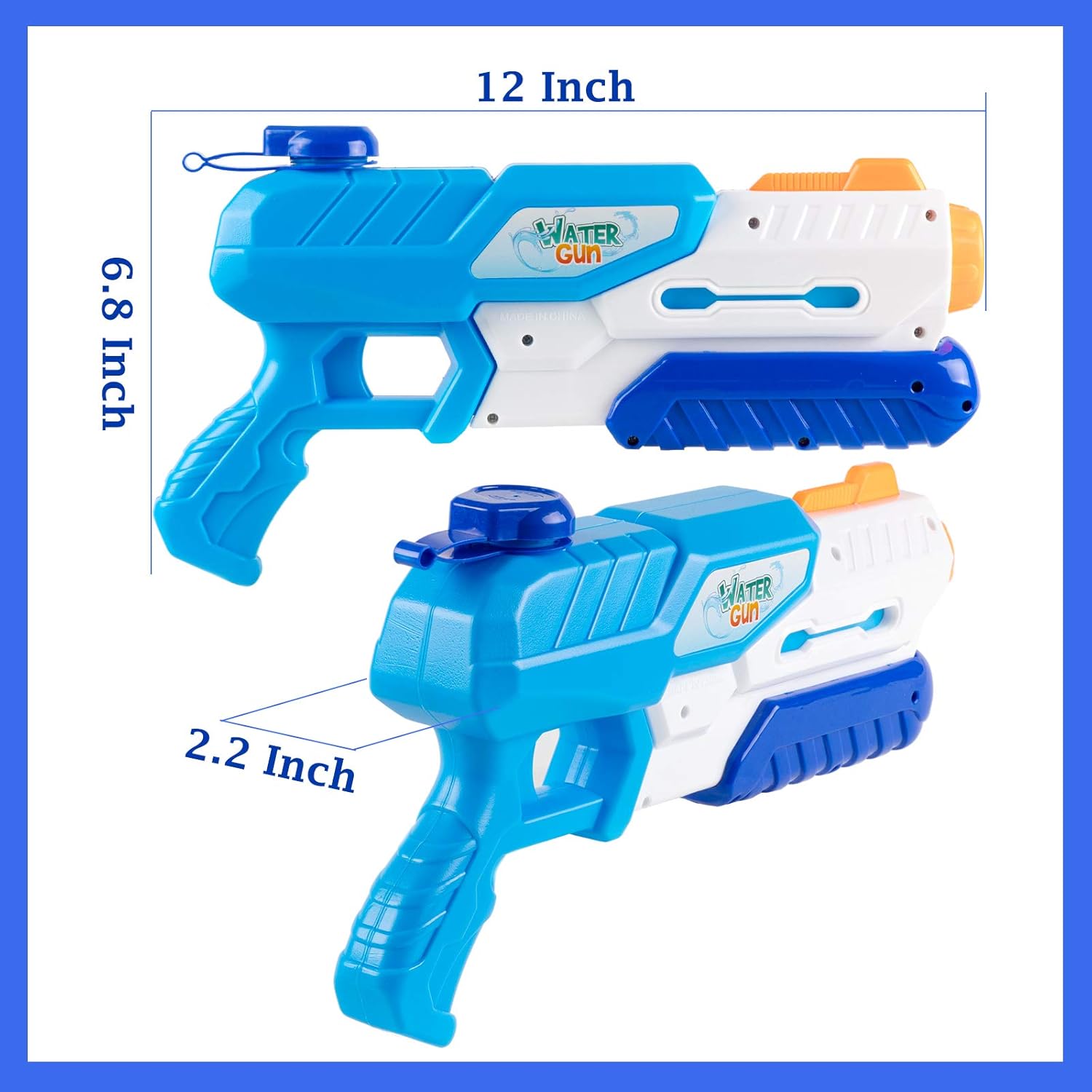 Water Guns,SHARKOOL 2 Pack Water Play Squirt Guns Water Soaker Guns Super Water Blaster 600CC Water Fighting Play Toys for Kids Summer Swimming Pool Beach Sand Backyard Outdoor Gifts for Adults: Toys & Games
