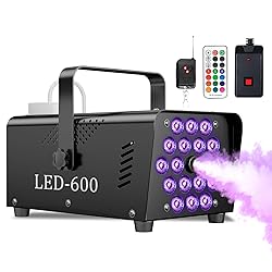 MLIKOEU Fog Machine Smoke Machine, 18 LED Lights