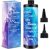 JDiction UV Resin, 500g Upgrade Ultraviolet Epoxy Resin Crystal Clear Hard Glue Solar Cure Sunlight Activated Resin Kit for Handmade Jewelry, DIY Craft Decoration, Casting and Coating