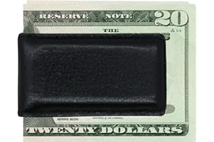 Real Leather Creations Magnetic Money Clip for Men Genuine Leather Money Clip for Men with 2 Strong Shielded Magnets | Minimalist, Slim Money Clip Holds 10 to 12 Bills