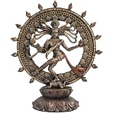 Pacific Giftware Hindu Shiva Nataraja Dancing Statue - Lord of Dance Collectible Figurine, Bronze Finished