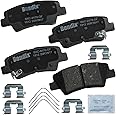 Bendix Priority1 CFC1812 Ceramic Rear Brake Pads for Select Models Hyundai Accent, Elantra, Elantra Coupe, Ioniq, Venue, Kia Niro, Optima, Rio, Rondo