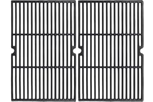GGC 19 1/4 Inch Grill Grate Replacement for Charmglow BBQ Grillware Nexgrill Weber Jenn-Air Others, 2 PCS Porcelain Coated Cast Iron Cooking Grid (12 3/8" x 19 1/4" for Each)
