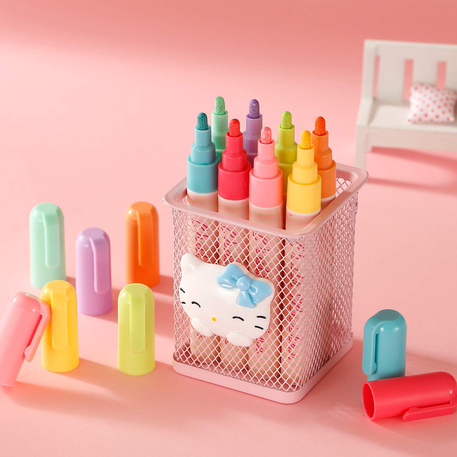 Pastel Chalk Markers Erasable for Chalkboard, Liquid Chalk Marker 8 Colors with 6mm Reversible Bullet & Chisel Tip, Dust Free Chalk Pens for Window, Blackboard, Whiteboard, Calendar, Mirror, Glass