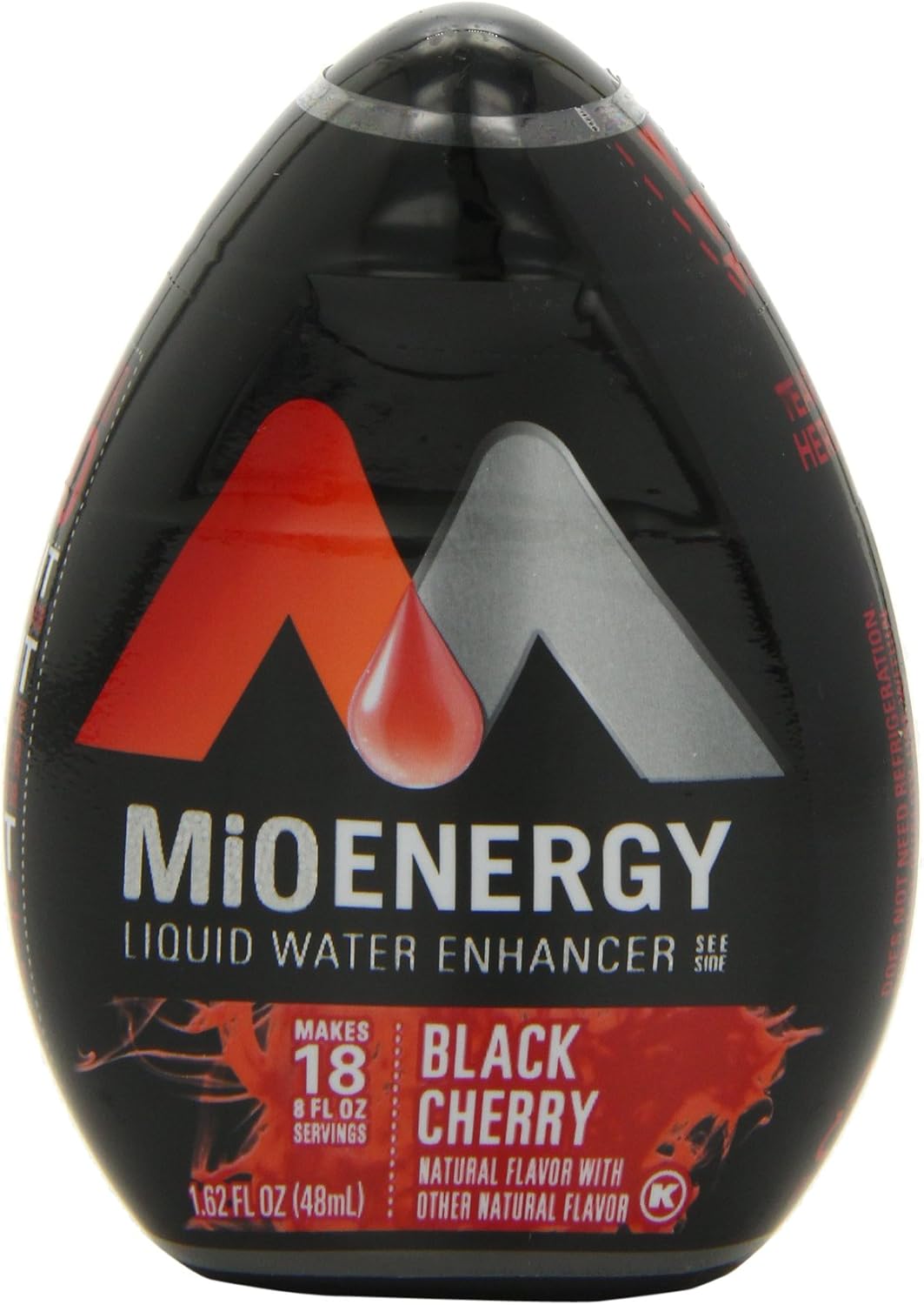 MiO Energy Liquid Water Enhancer, Black Cherry, 1.62 Ounce (Pack of 12