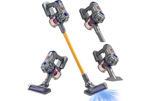 TSOMTTO Kids Vacuum That Really Works, 3-in-1 Kids Cleaning Toy Set for 3 4 5 6 7+ Year Old Toddler Pretend Play Toys Vacuum Cleaner with Real Suction Birthday for Boys Girls Ages 3-5 4-8