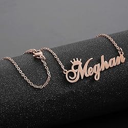 SKQIR Personalized Name Necklace Rose Gold